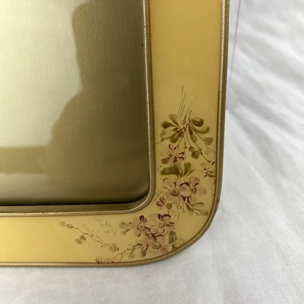 Vintage Bucklers Enamel Picture Frame Swivel Back #80 Floral Corners Made in USA